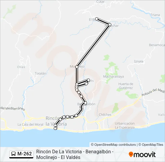 M-262 Bus Line Map