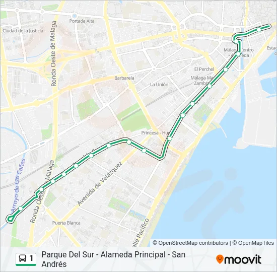 1 Bus Line Map