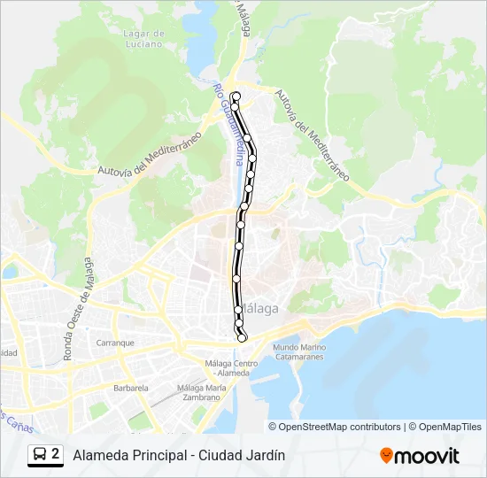 2 Bus Line Map