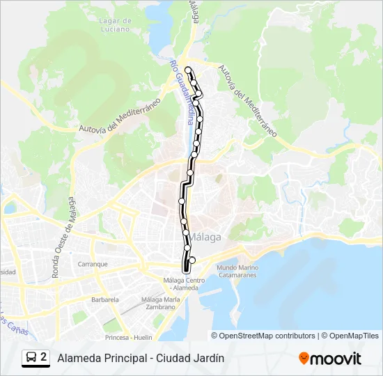2 Bus Line Map