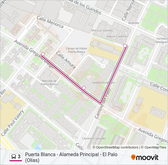3 Bus Line Map