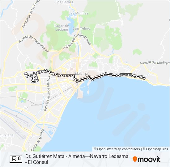 8 bus Line Map