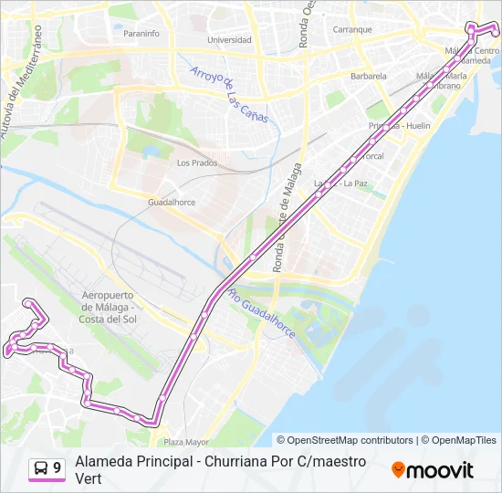 9 Bus Line Map