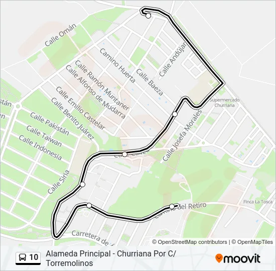 10 Bus Line Map