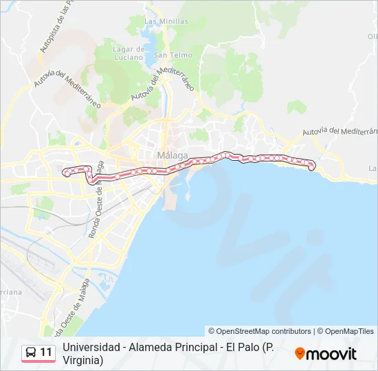 11 Bus Line Map