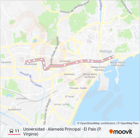 11 Bus Line Map