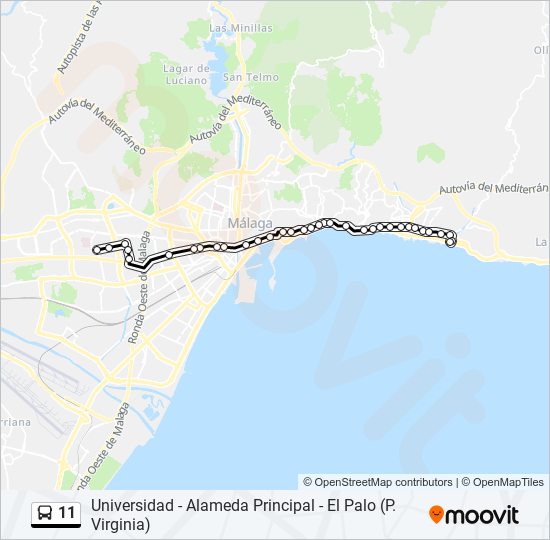 11 bus Line Map