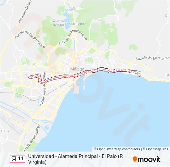 11 Bus Line Map