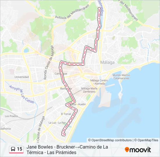 15 Bus Line Map