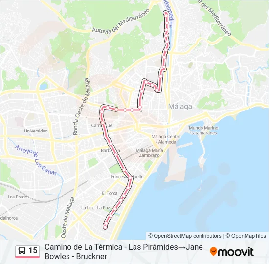 15 Bus Line Map