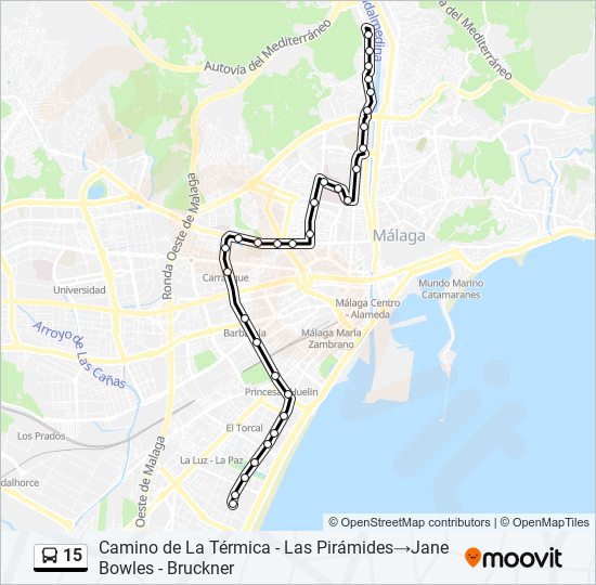 Mapa de 15 de autobús