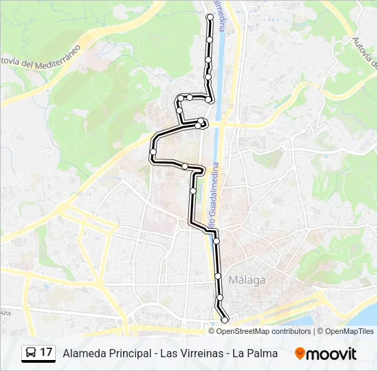 17 Bus Line Map