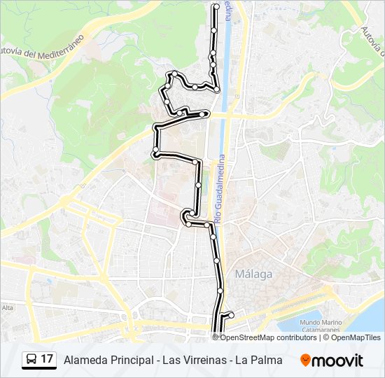 Mapa de 17 de autobús