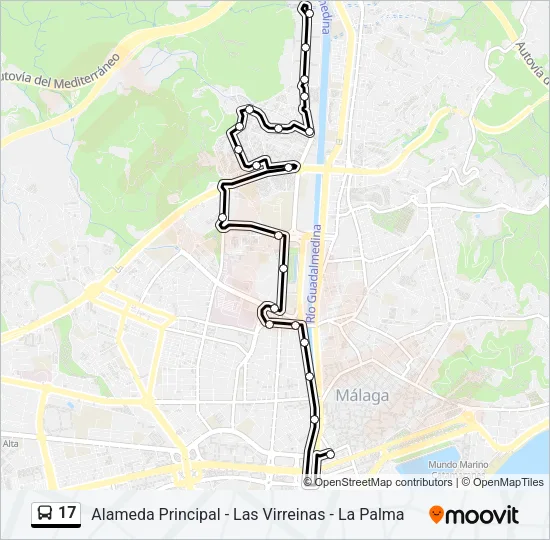 17 Bus Line Map