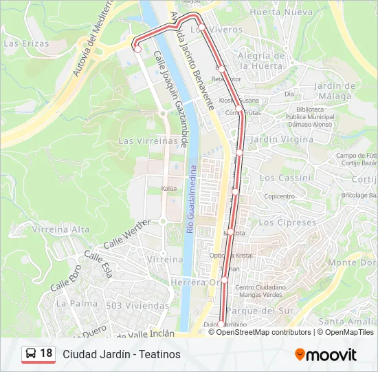 18 Bus Line Map