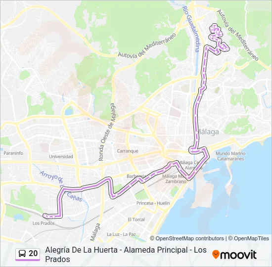 20 Bus Line Map