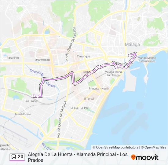 20 Bus Line Map