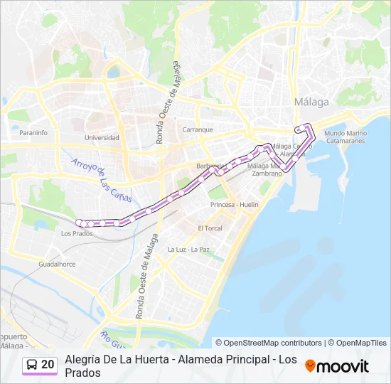 20 Bus Line Map