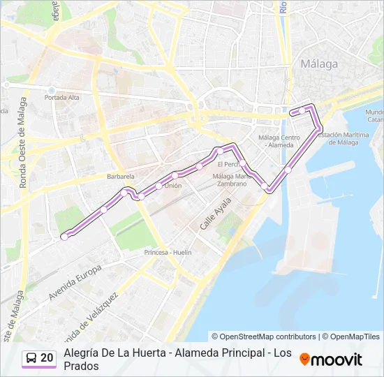 20 Bus Line Map