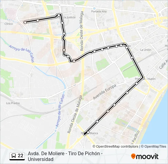 22 Bus Line Map