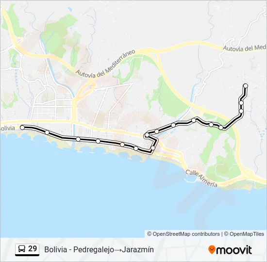 29 Bus Line Map