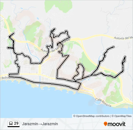29 Bus Line Map