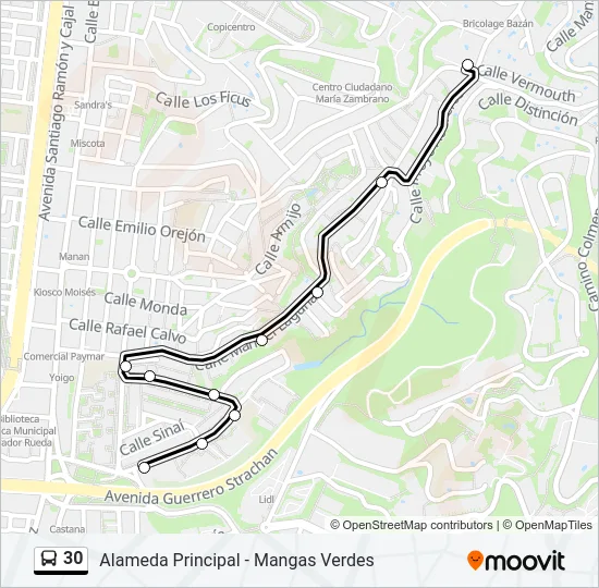 30 Bus Line Map