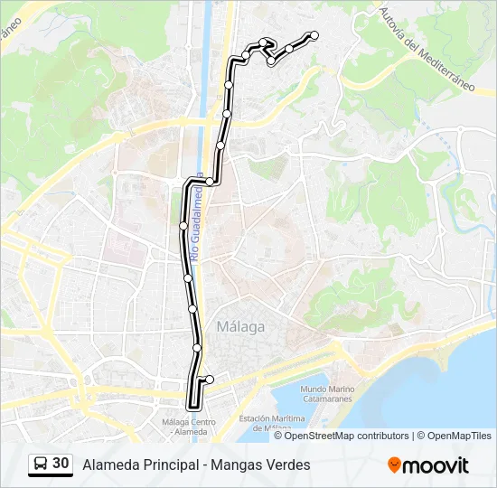 30 Bus Line Map