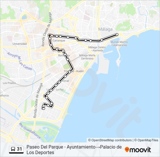 Mapa de 31 de autobús