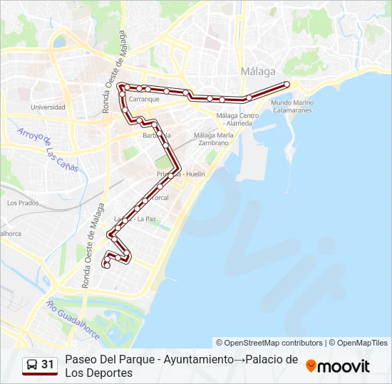 31 Bus Line Map