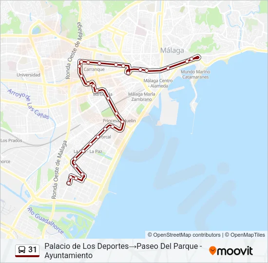31 Bus Line Map