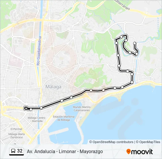 32 Bus Line Map