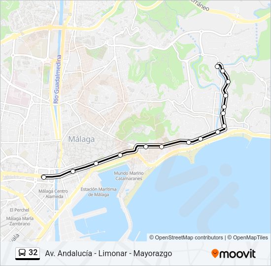 Mapa de 32 de autobús