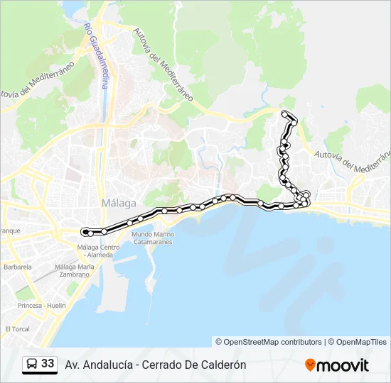 33 Bus Line Map