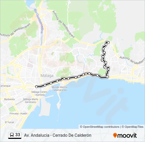 33 Bus Line Map