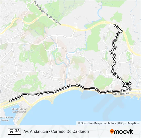 33 Bus Line Map