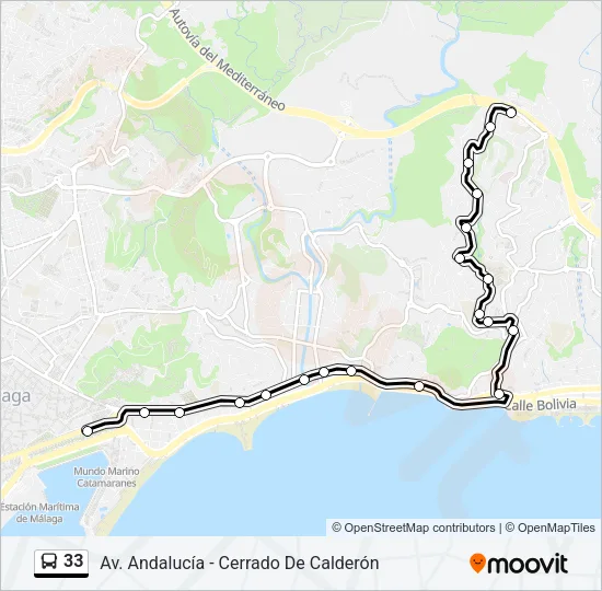 33 Bus Line Map