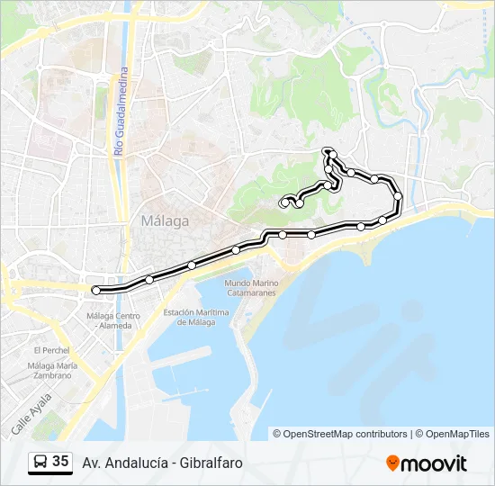 35 Bus Line Map