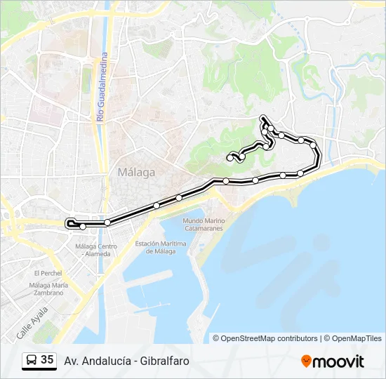 35 Bus Line Map