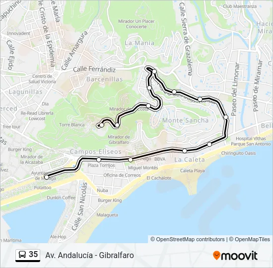 35 Bus Line Map