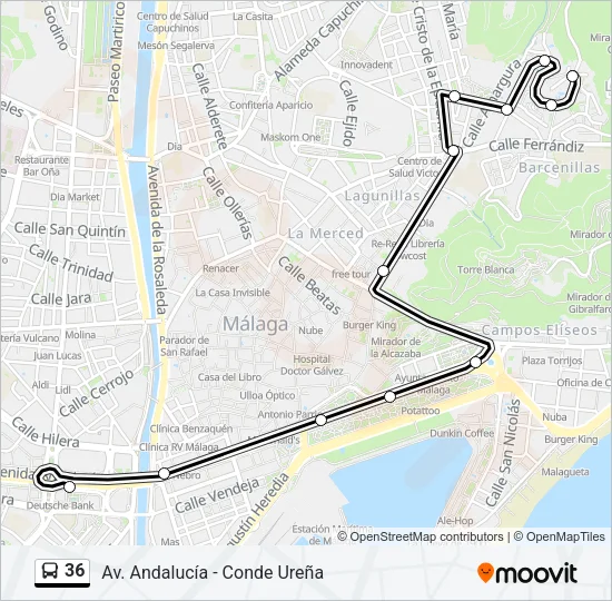 36 Bus Line Map