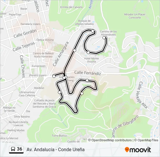 36 Bus Line Map