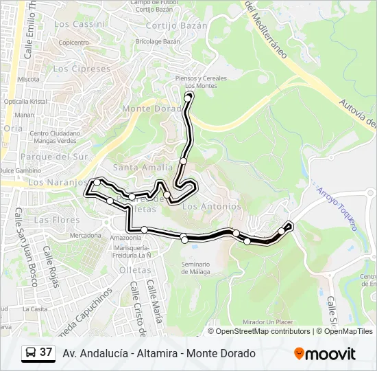 37 Bus Line Map