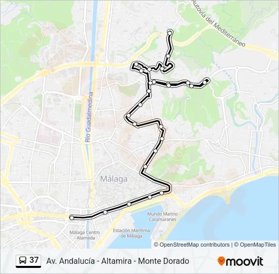 37 Bus Line Map