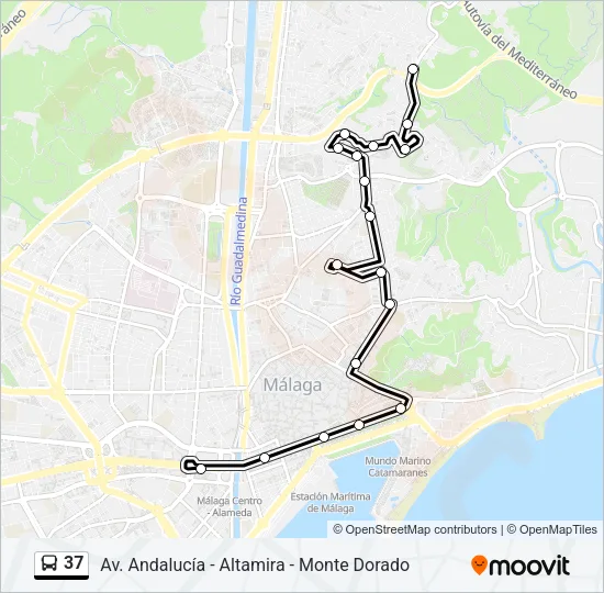37 Bus Line Map