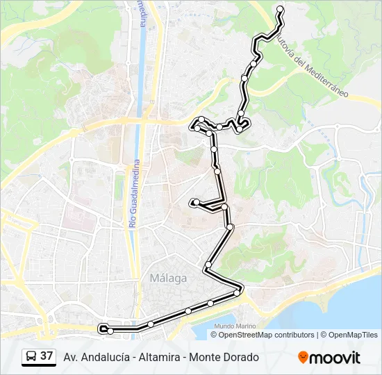 37 Bus Line Map