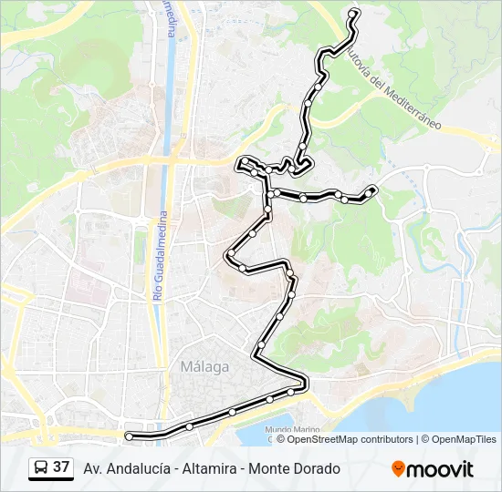 37 Bus Line Map