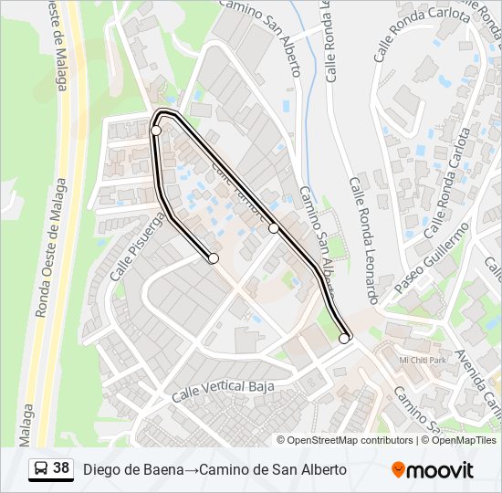 Mapa de 38 de autobús