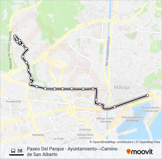 38 Bus Line Map
