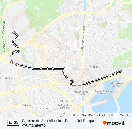 38 Bus Line Map